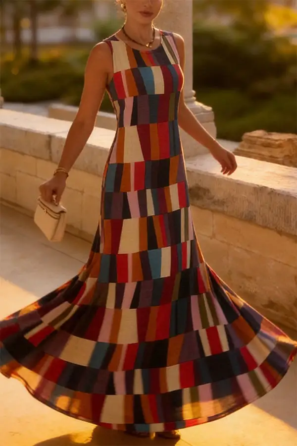 Feminine Sleeveless And Flowing Maxi Skirt Set