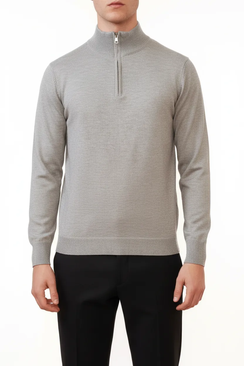 Refined Viscose Refined Half Zip Sweater