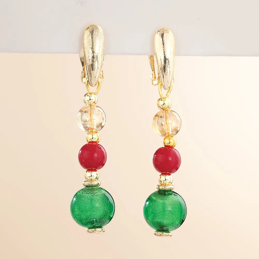 Crystal Clip On Earrings