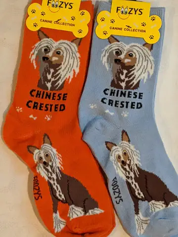 Unisex Crested Dog Crew Socks