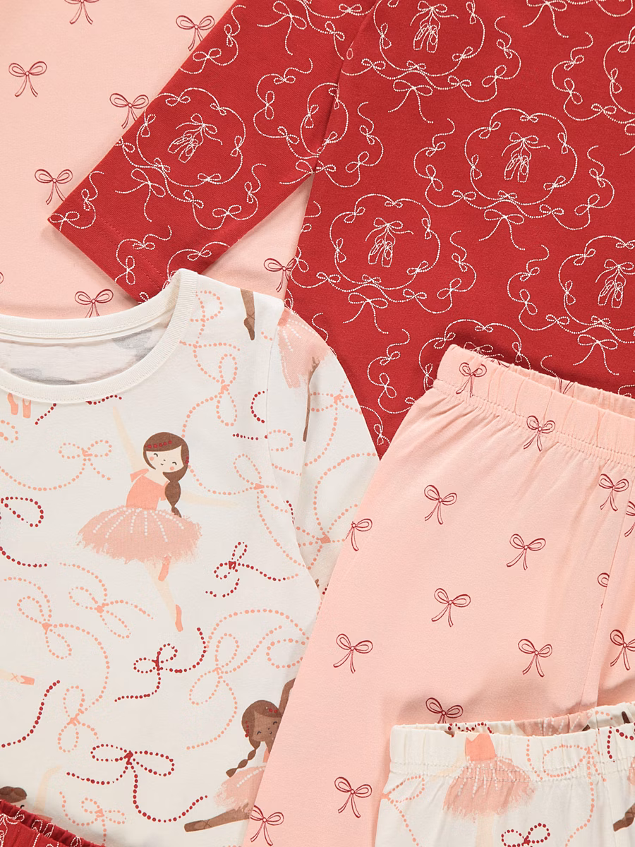 Pink Ballet Pyjamas 3 Pack detail 1