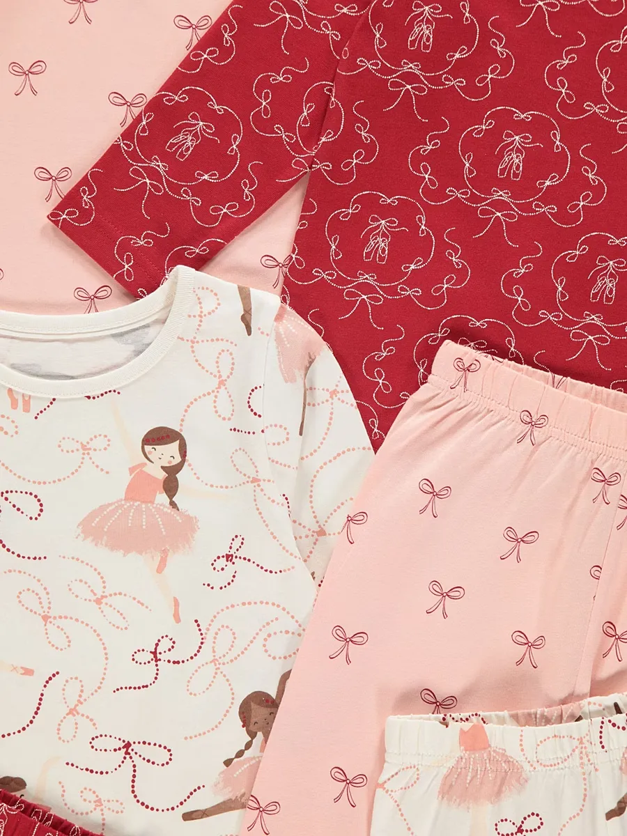 Pink Ballet Pyjamas 3 Pack