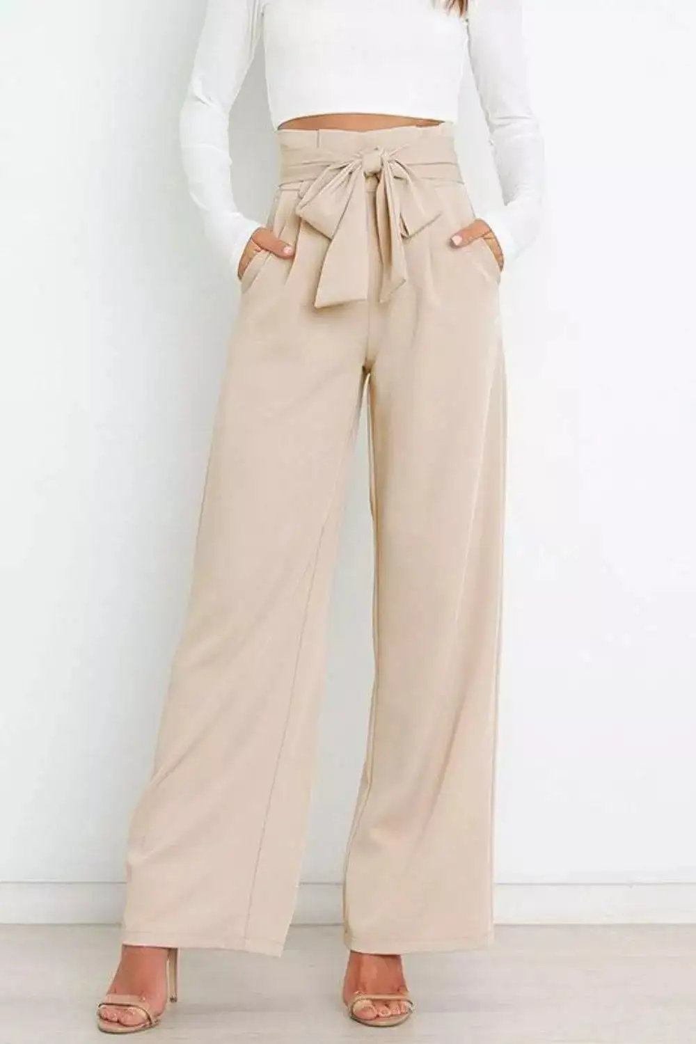 Wide Leg High Waist Pocketed Everyday Pants