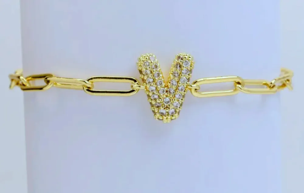 Bubble Initial Bracelet