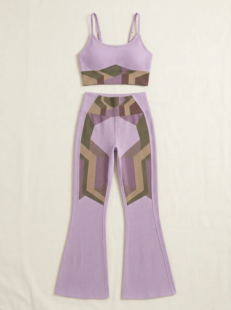 Geometric Ribbed Tank Flare Set