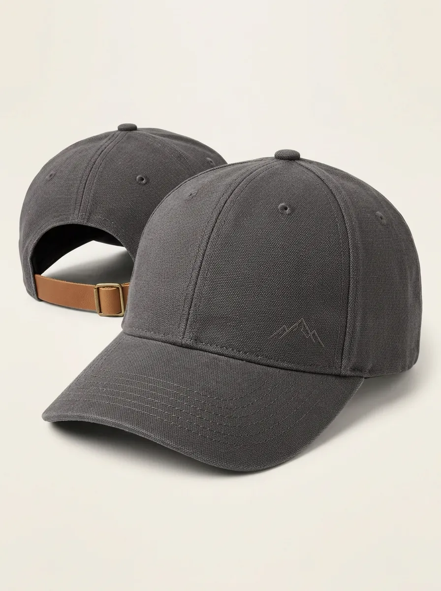 Relaxed Everyday Cap Featuring Mountain Artwork