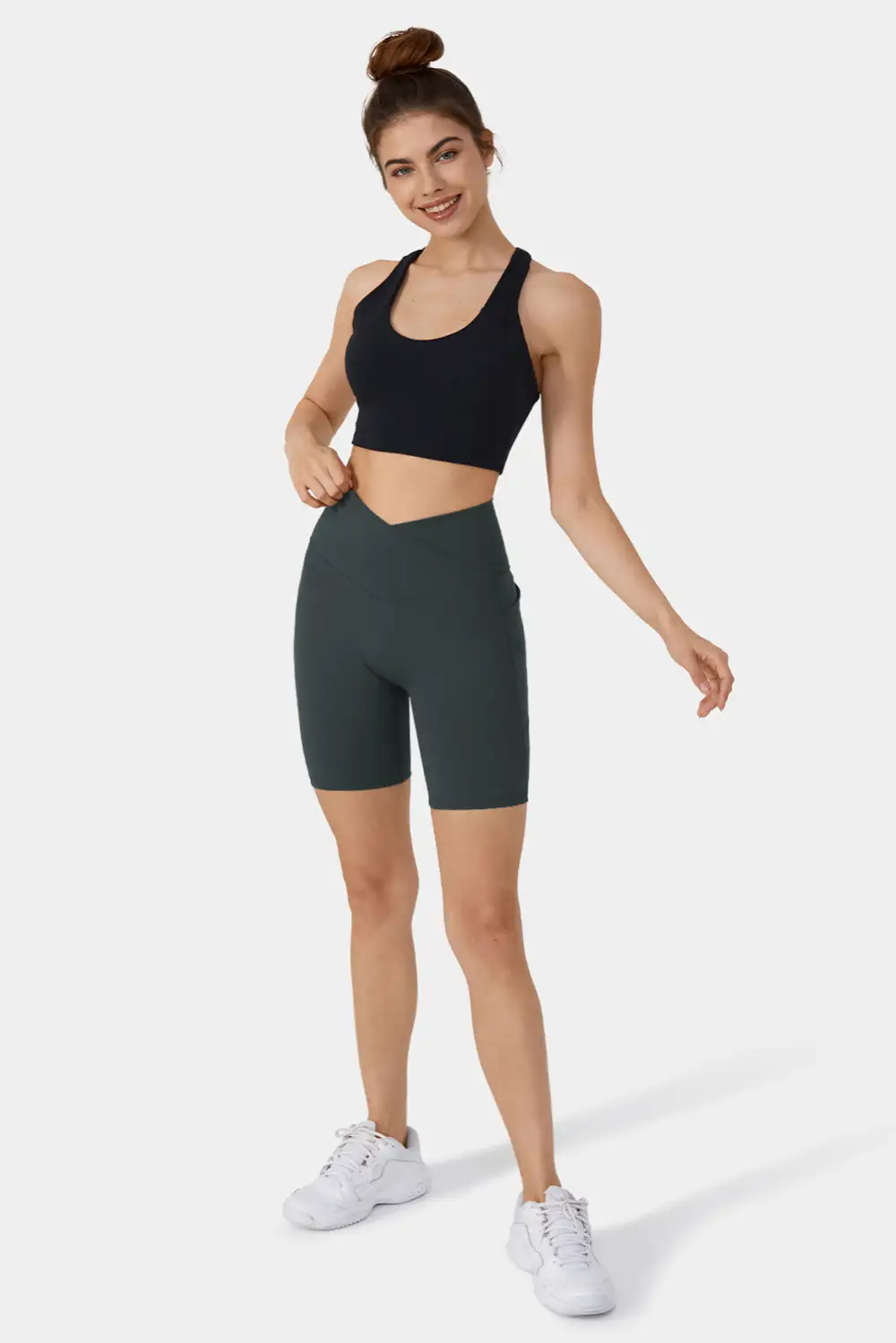 Swimwear Solid Split Pocket Sheath Active Bikinis Bottoms