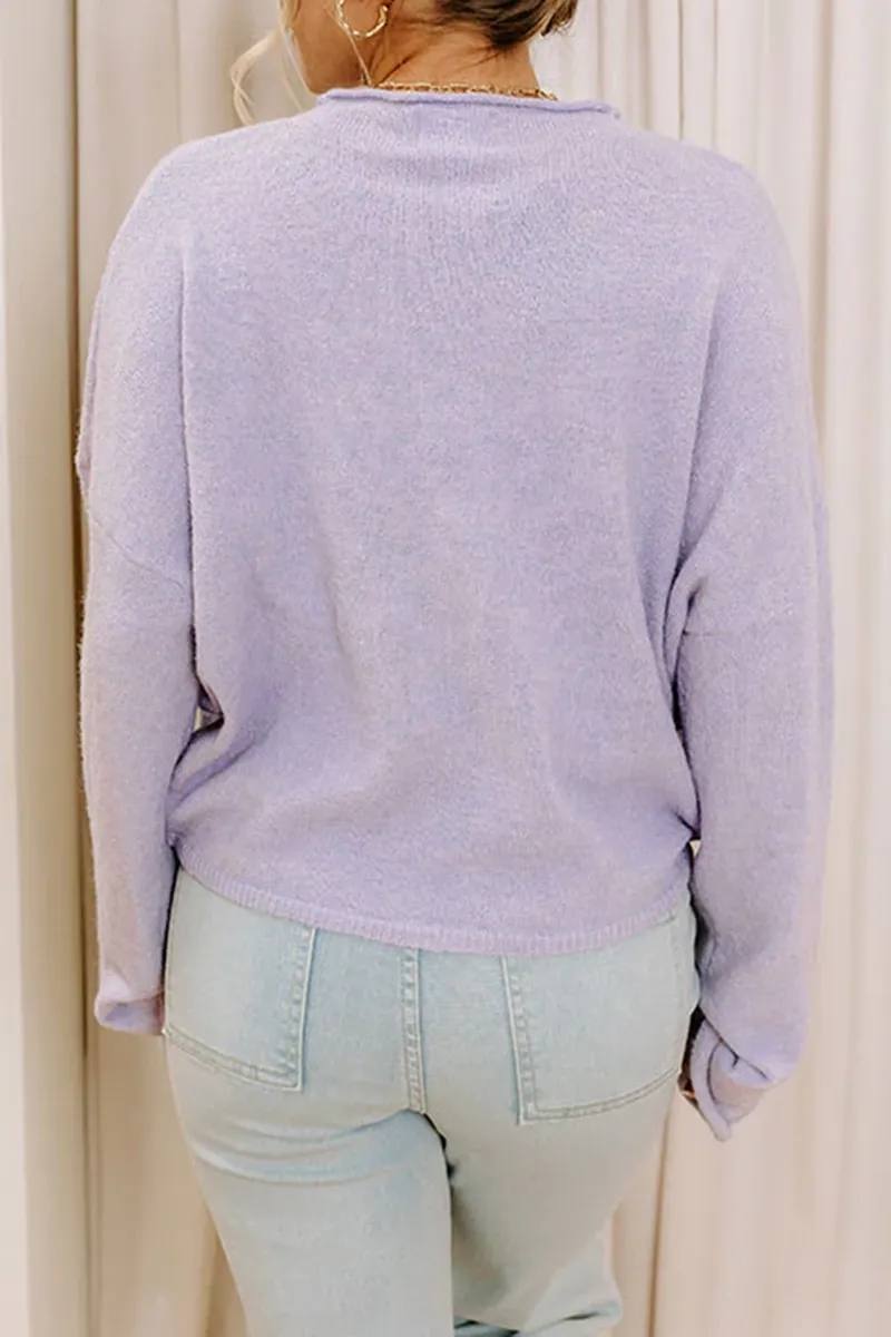 Sweet Curled Hem Women's Jacket