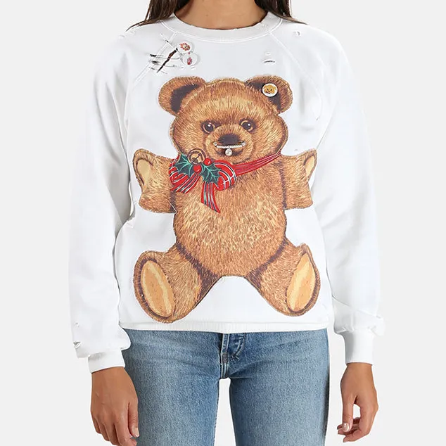 Crewneck Ribbed Hoodie