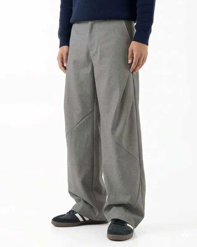 Pleated Straight Pants