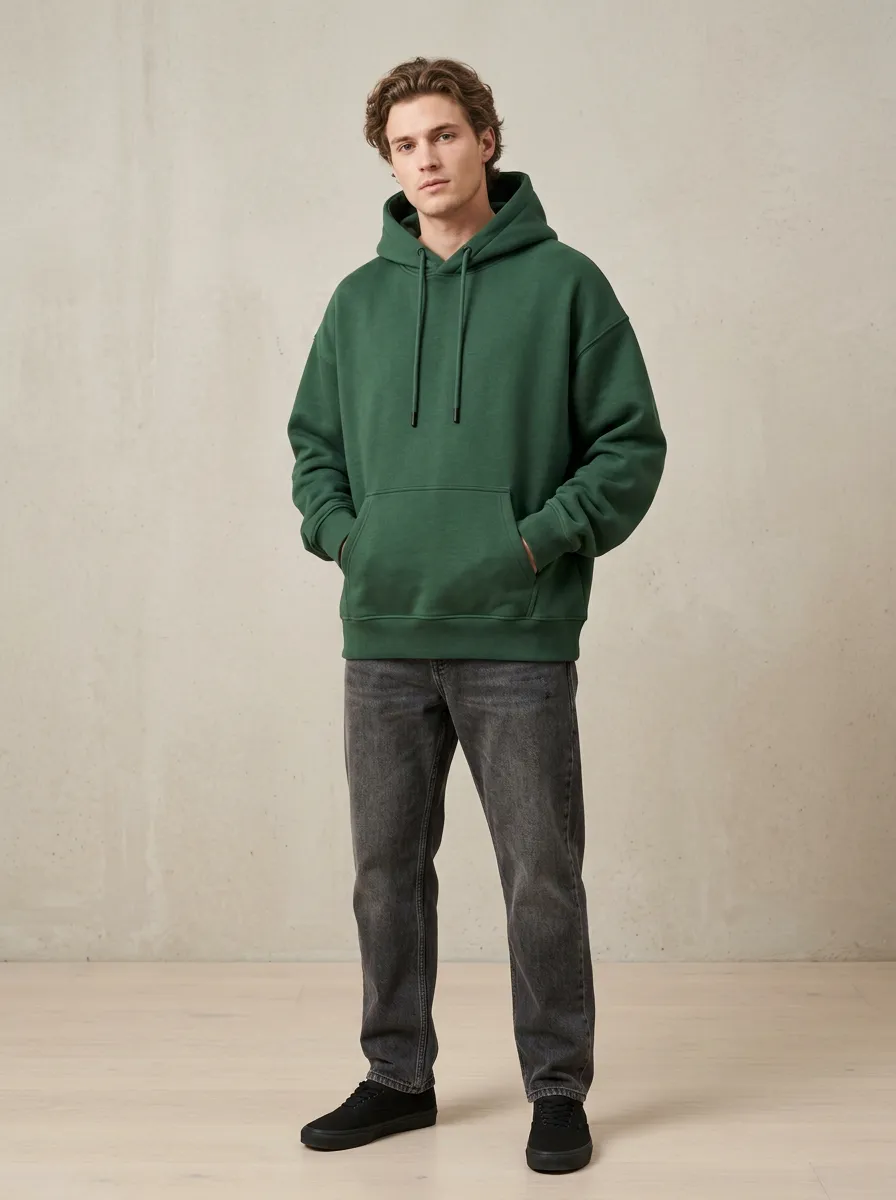 Flexible Leisure Plain Unisex Everyday Hoodie