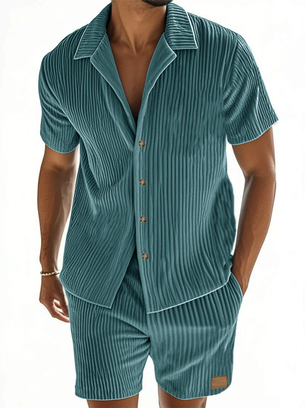 Clean Line Short Sleeve Shirt Set