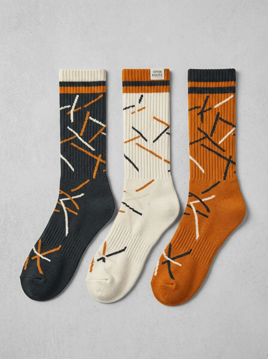 Streetwear Geometric Abstract Casual Sock Set