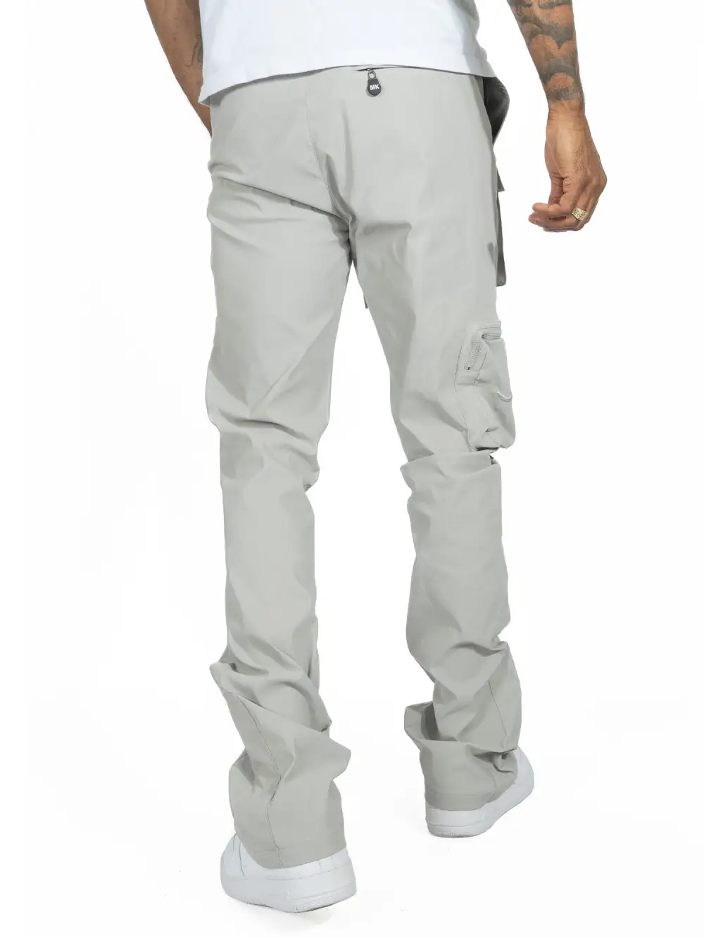 Tapered Nylon Stacked Cargo Pants