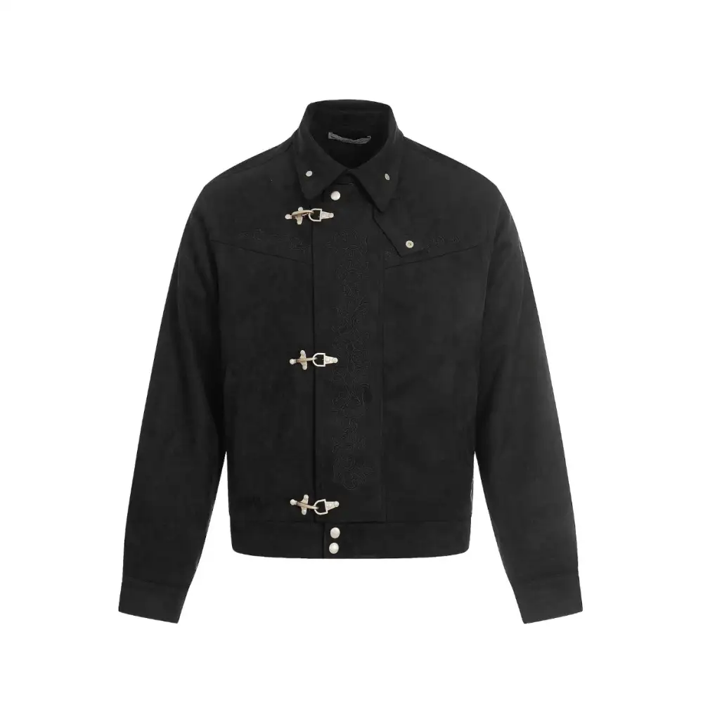 Embroidered Toggle Jacket