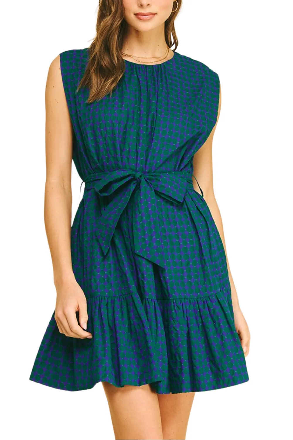 Polka Dot Tiered Mini Dress