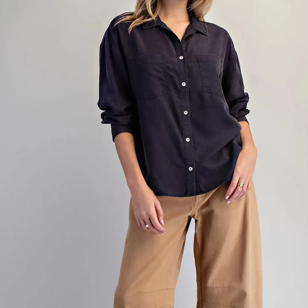 Oversized Button Front Shirt