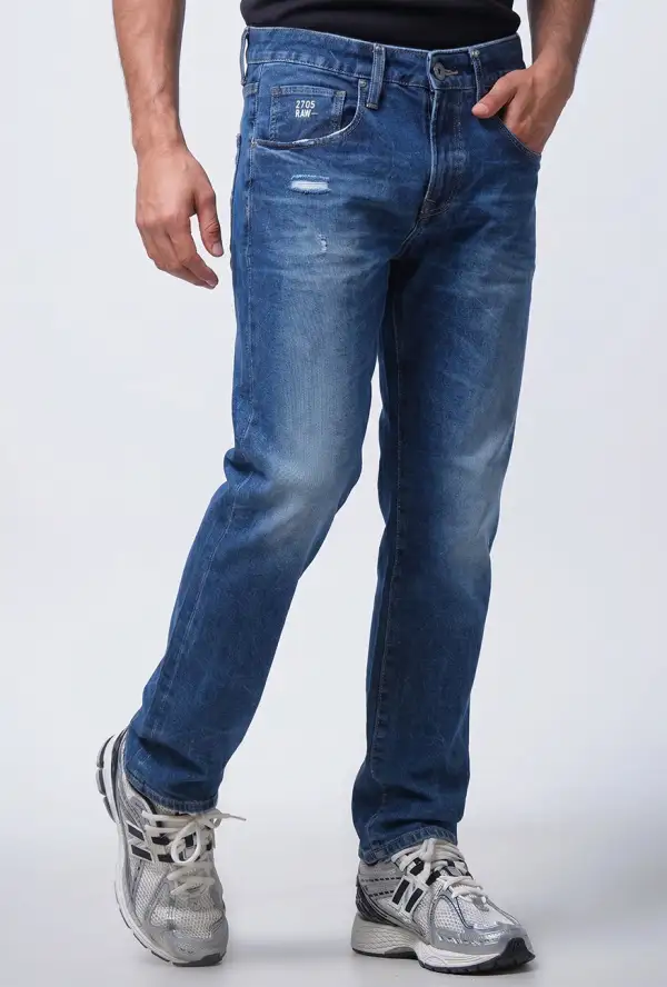 Men's Shredded Knee Regular Fit Jeans