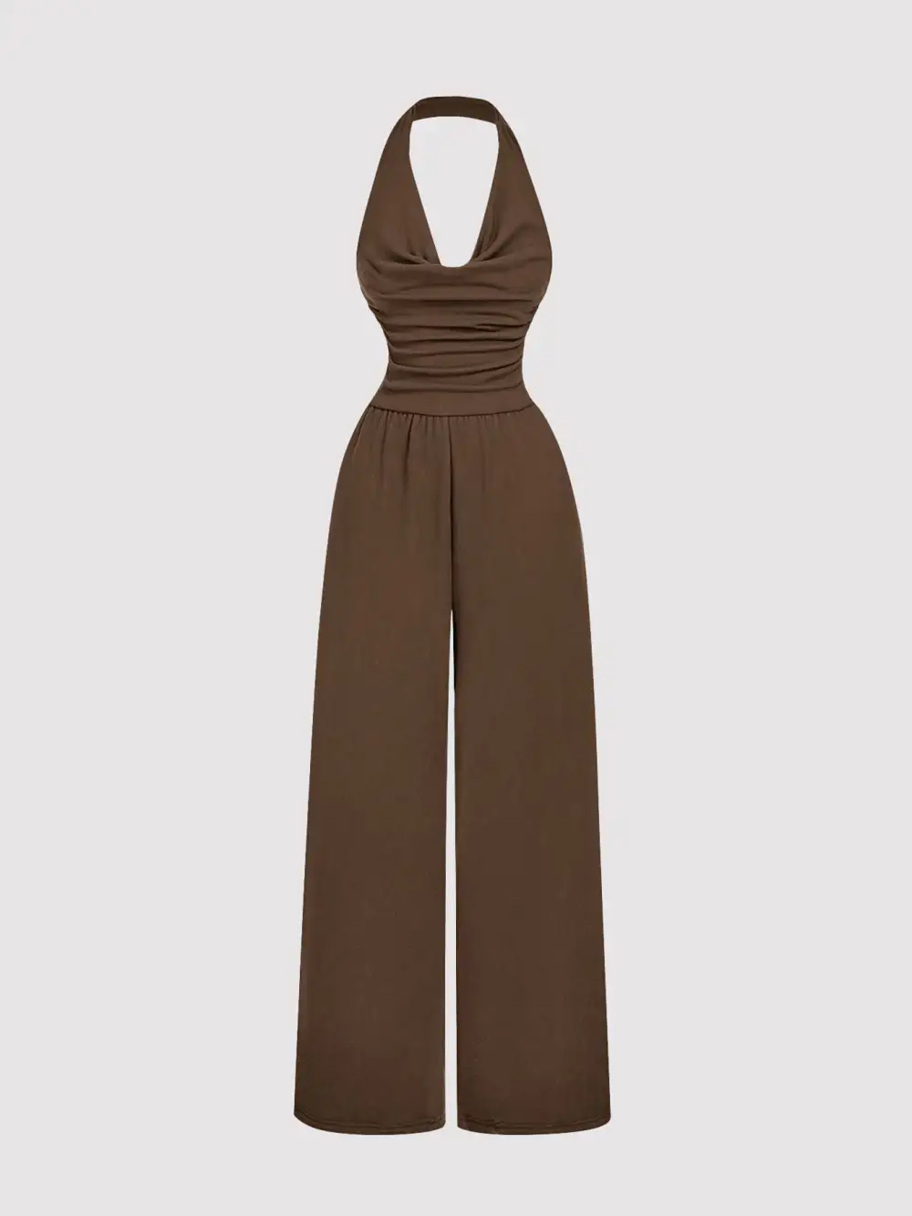 Halter Neck Wide Leg Everyday Jumpsuit