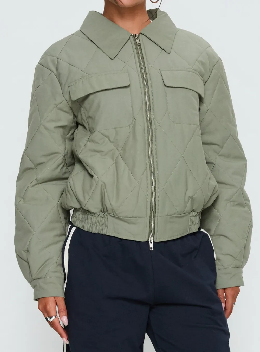 Women’s Quilted Oversized Bomber Jacket