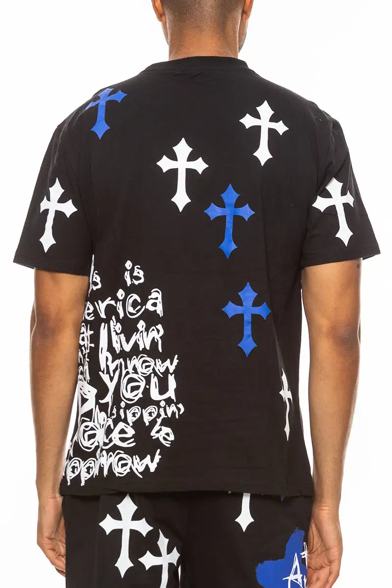Bejewelled Chrome Skull T-Shirt