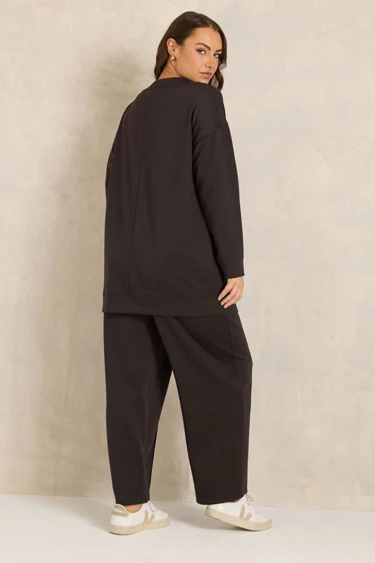 Set Chocolate Brown Luxe Sweatshirt & Joggers detail 2