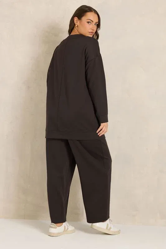 Set Chocolate Brown Luxe Sweatshirt & Joggers
