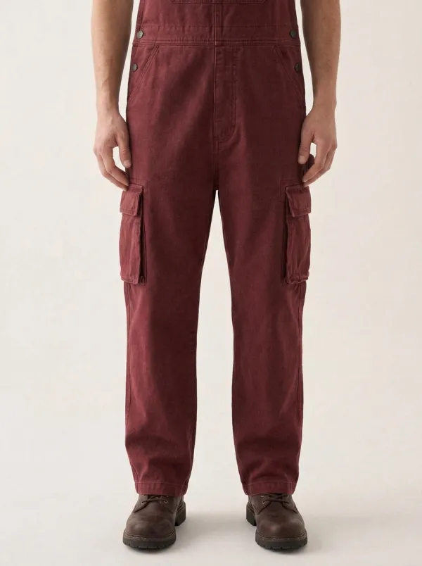 Men's Casual Utility Olive Green Cargo Overalls
