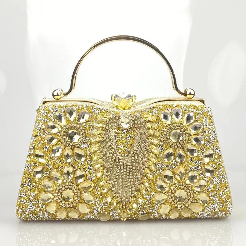 Royal Blue Crystal Evening Statement Clutch