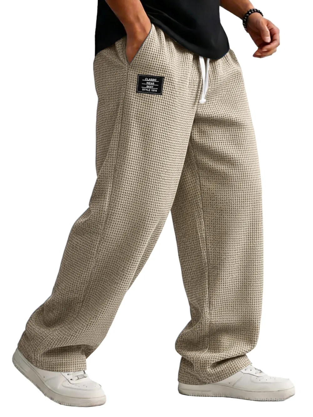Textured Knit Pull On Trousers