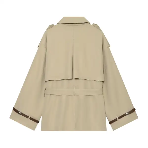 Tailored Cropped Trench Coat