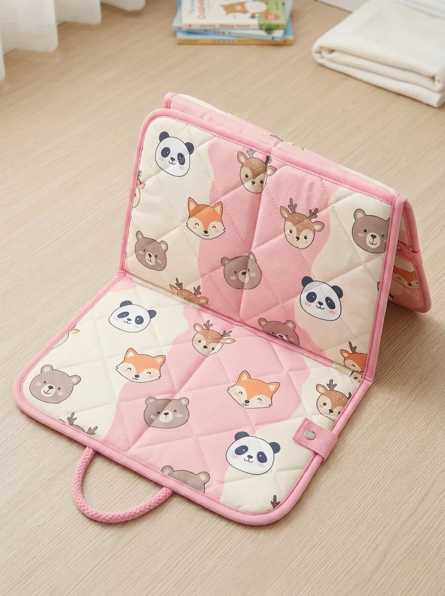 Kids Cute Forest Animal Panda Bear Fox Pattern Cooling Mat