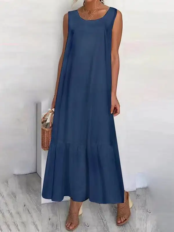 Loose Through Neck Maxi Dress