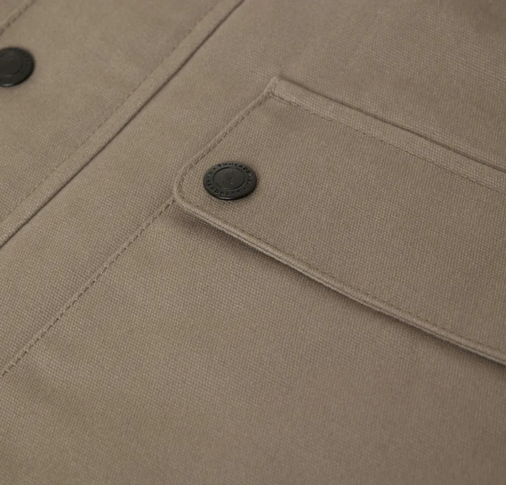 Men's Mushroom Brown Collared Lightweight Jacket