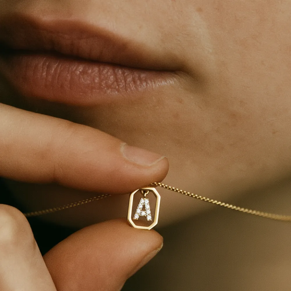 Initial Framed Necklace