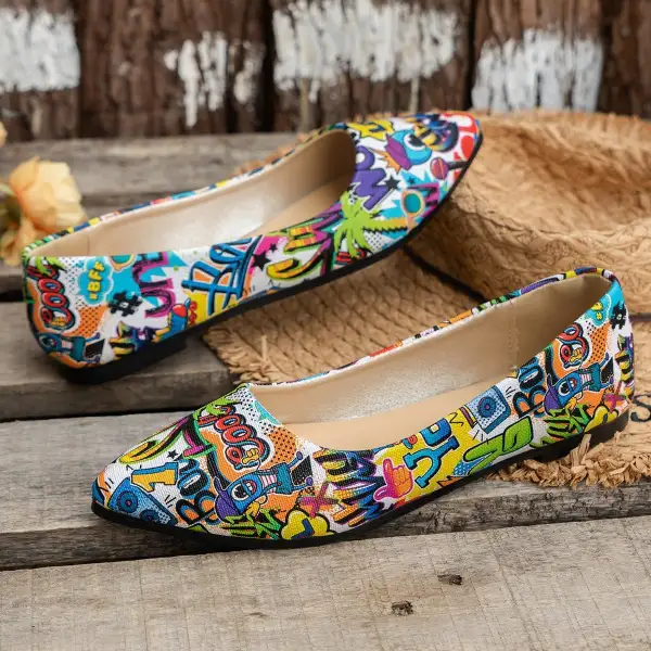 Pointed Toe Slip On Floral Detail Everyday Pumps
