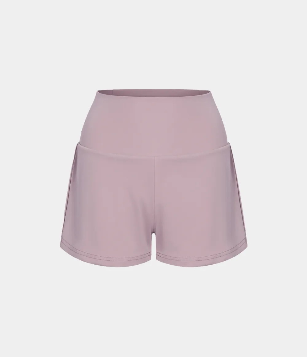 2026🔥  Super High Waisted Back Pocket & Side Hidden Pocket 2-in-1 Yoga Shorts 2.5