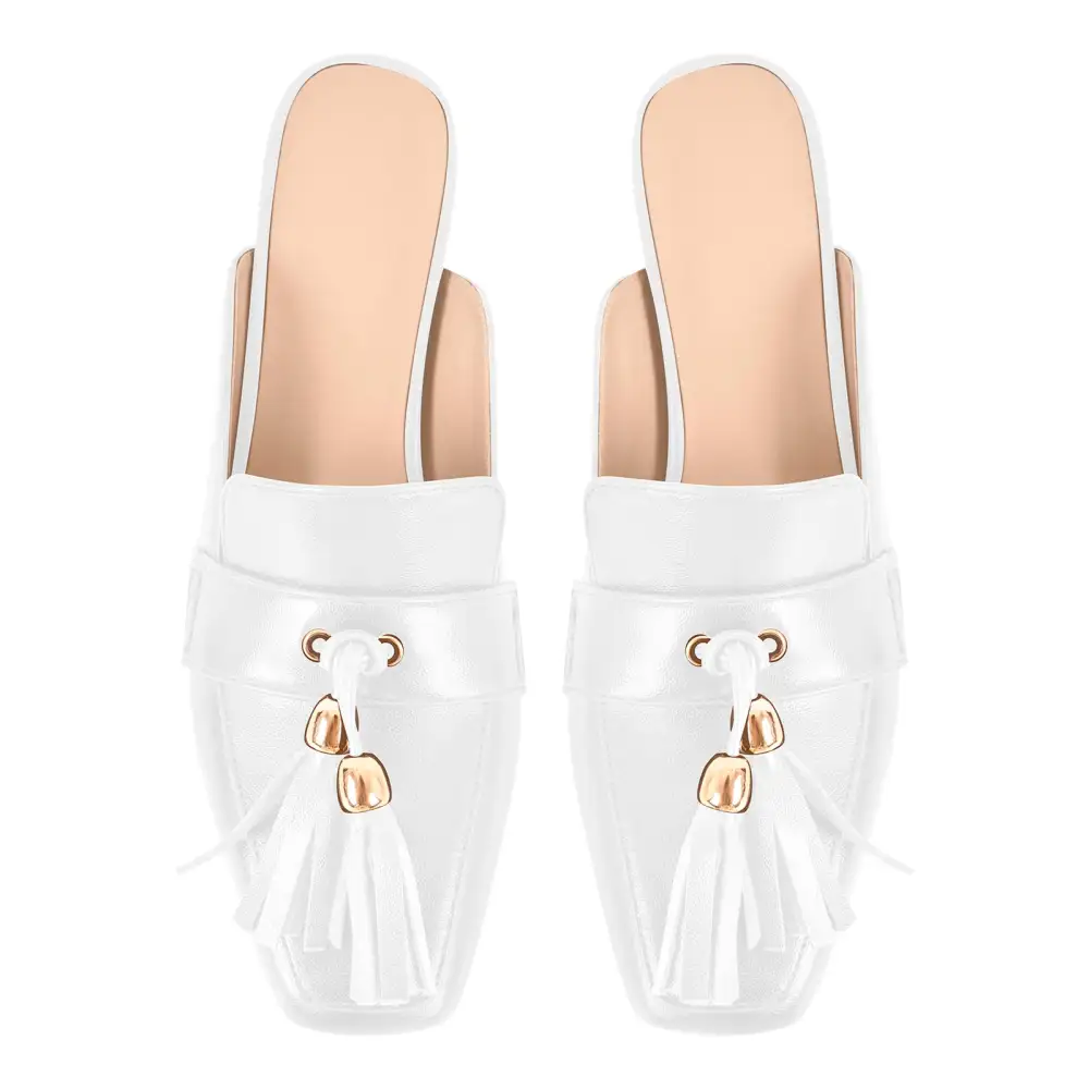 Square Toe Chunky Heel Heeled Mules