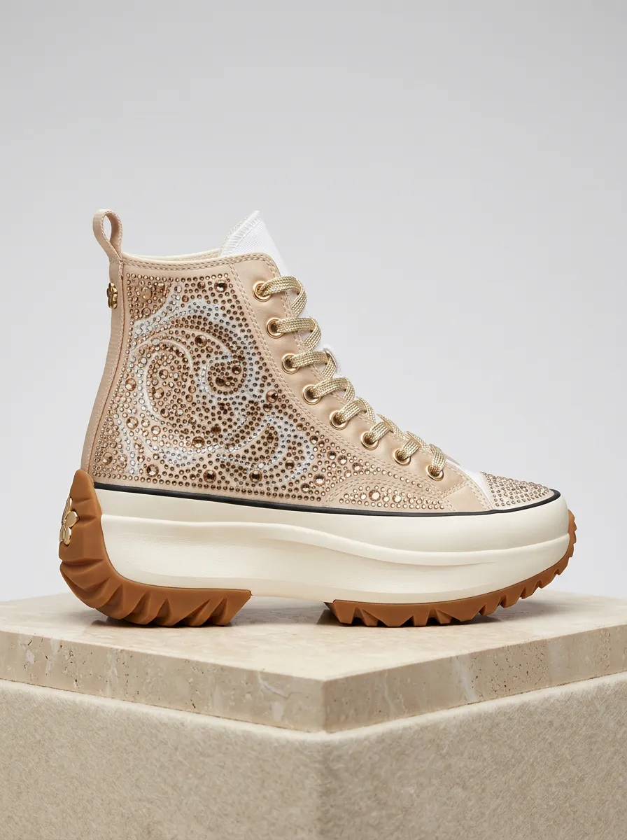 Refined Elegant Women's Rhinestone Platform Shoes