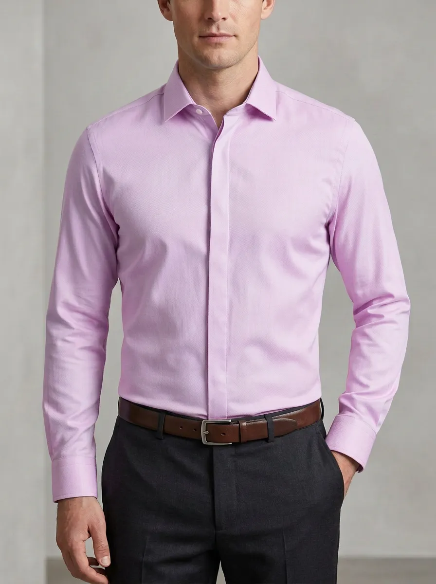 Men's Formal Inspired Solid Dress Shirt