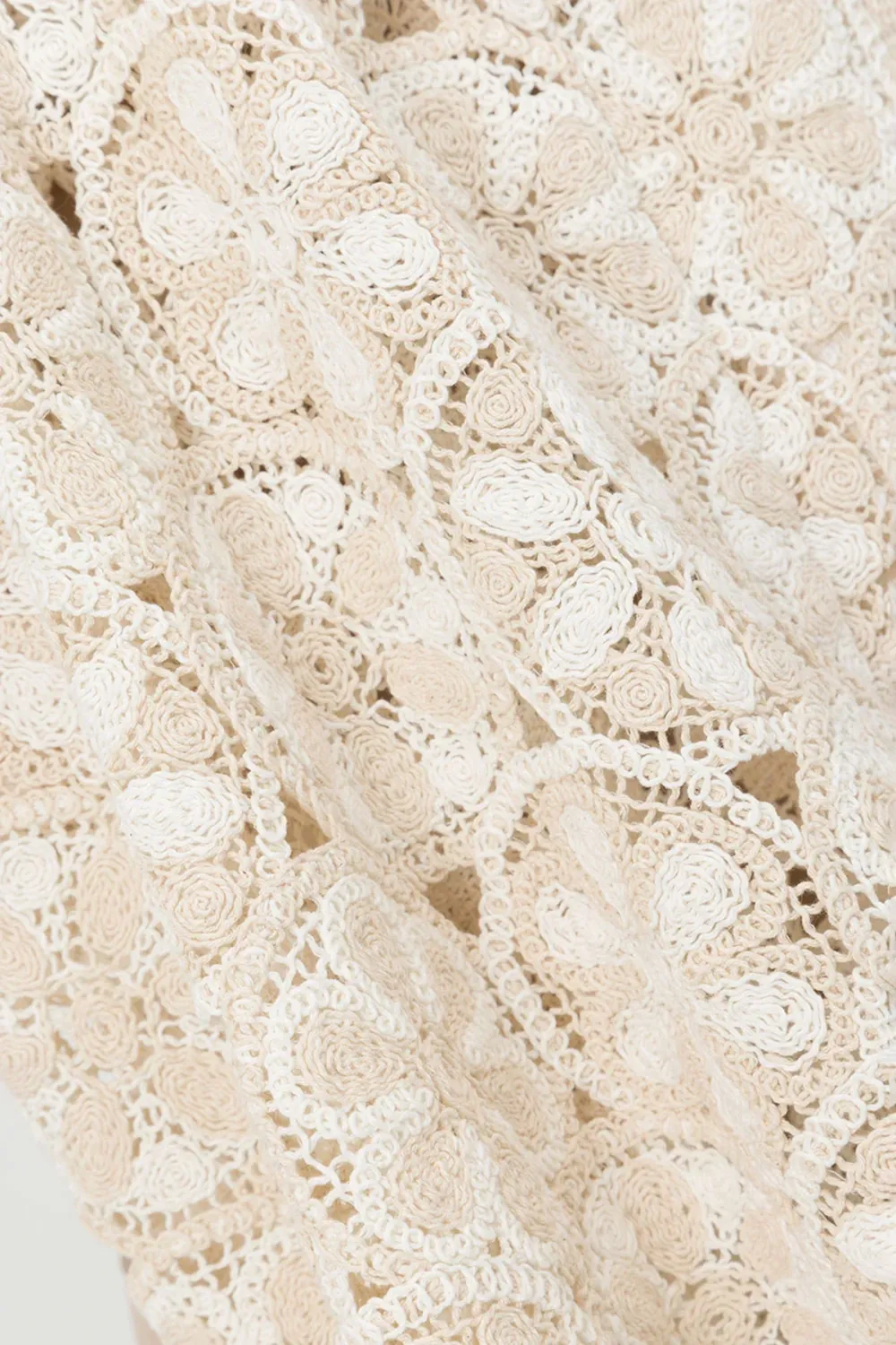 Crochet Open Work Short Sleeve Top