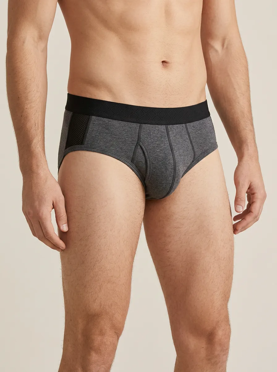 Men's Athletic Sport Performance Mesh Panel Boxer Briefs