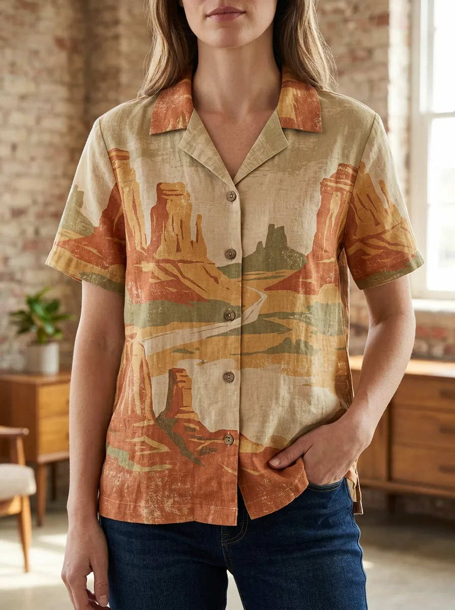 Women's Forest Desert Landscape Nature Lover Shirt