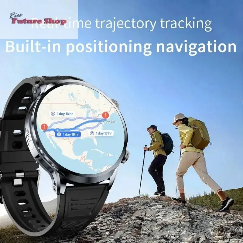 2025 new 4G Android smartwatch 1.95 inch IPS 360*360 screen with 200w camera GPS WiFi 32GB ROM smartwatch with 1100mAh battery