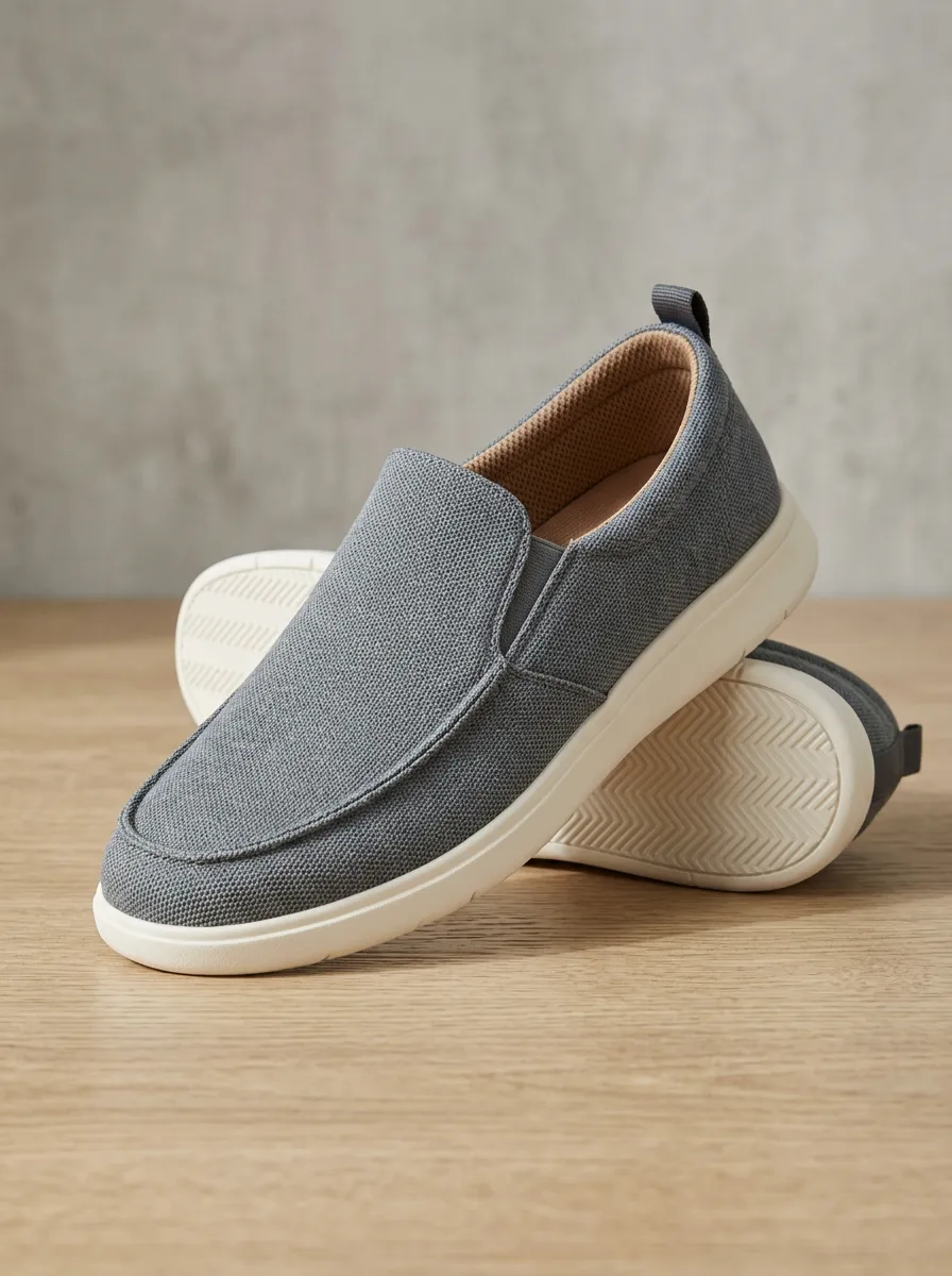 Signature Elastic Graphic Daily Wear Men's Stretch Canvas Shoes