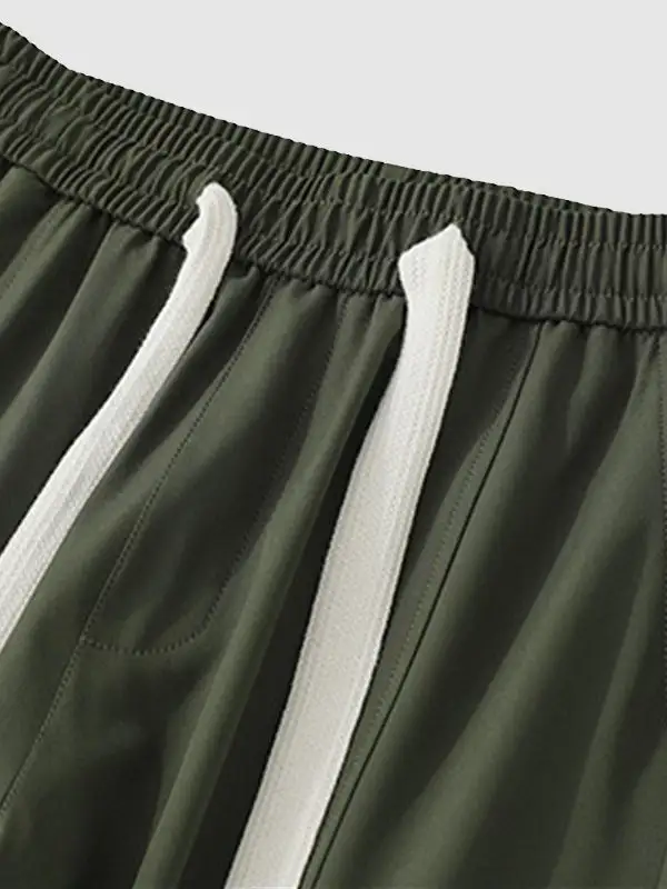 Men's Drawstring Double Pocket Cargo Pants