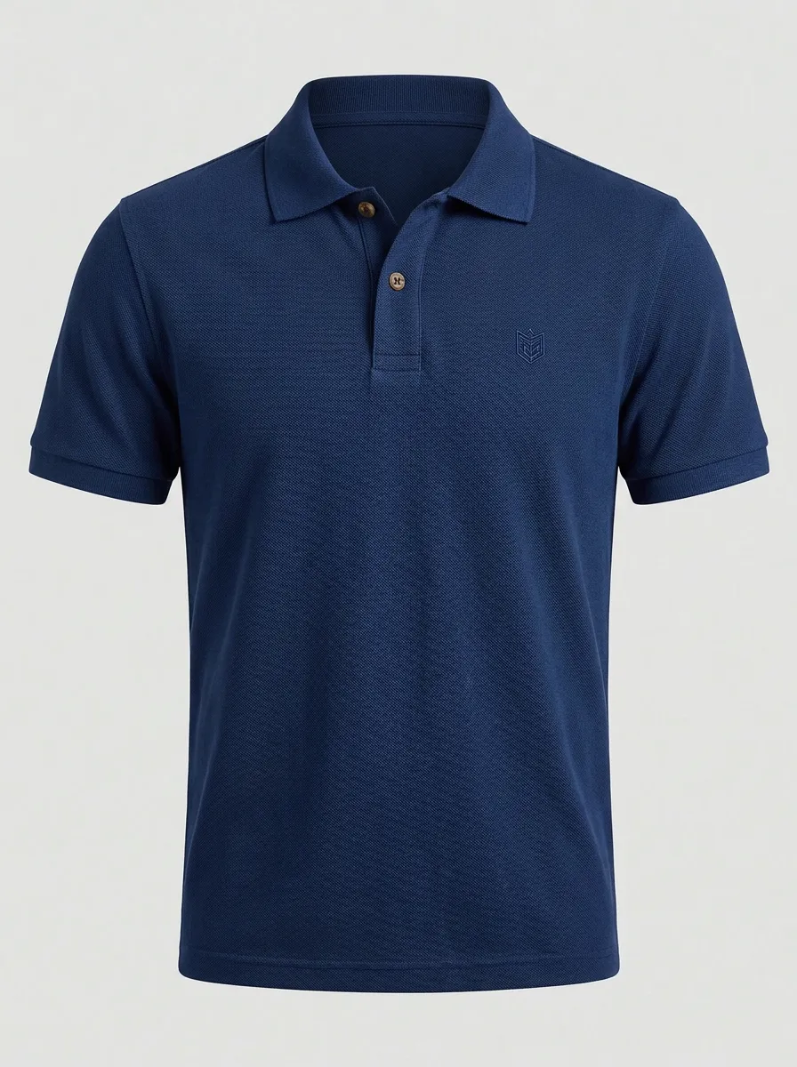 Shield-Detail Men's Polo Shirt