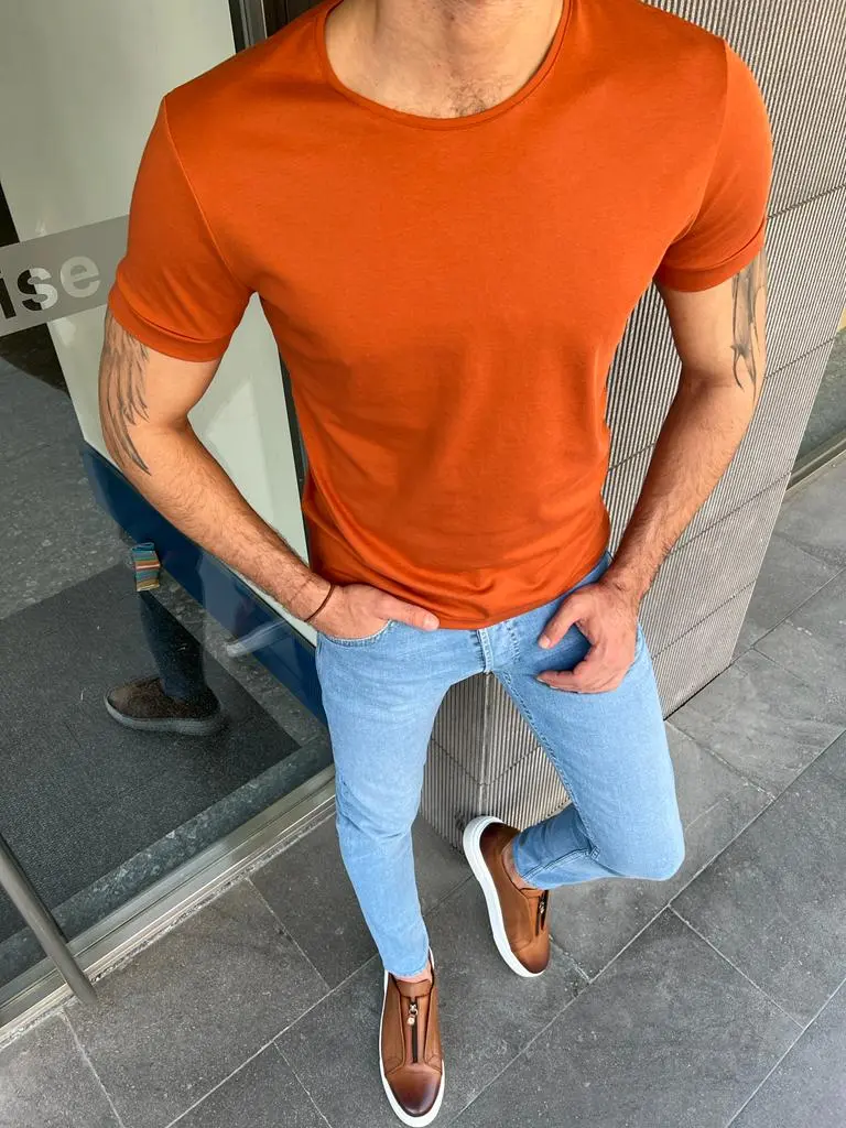 Short Sleeve Slim Fit Cotton T-Shirt