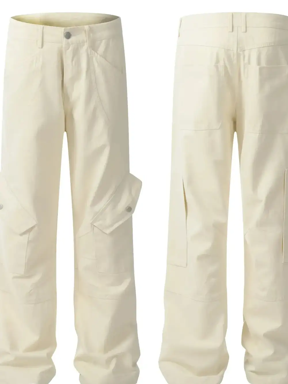 Pocketed Cargo Straight Pants With Multi-Pocket