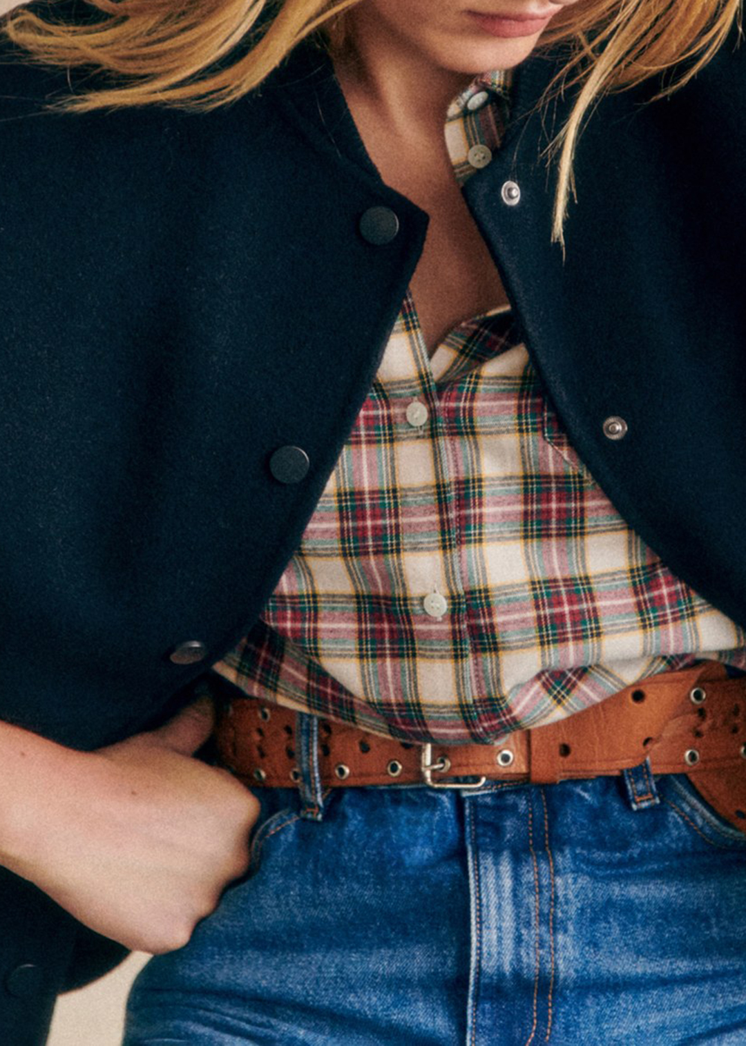 Solid Color Short Double-Faced Wool Coat